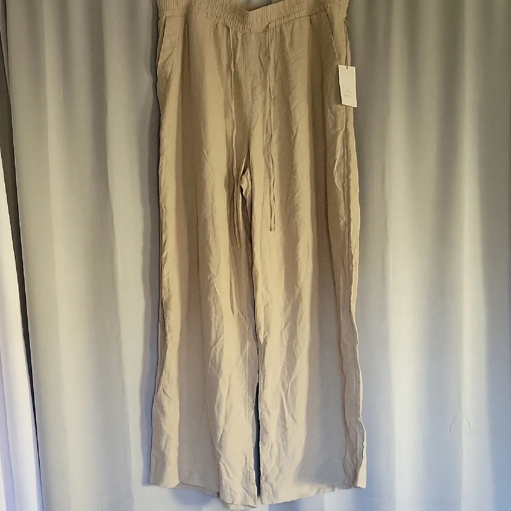 a new day Men's Tan Wide-Leg Chinos